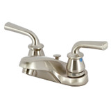 Kingston Brass KB258RXLB Restoration 4-Inch Centerset Bathroom Faucet with Brass Pop-Up, - Brushed Nickel