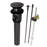 Kingston Brass KBT2120 Brass Pop-Up Drain with Overflow and Extra Long Pop-Up rod, 22 Gauge, Oil Rubed Bronze