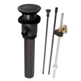 Kingston Brass KBT2125 Brass Pop-Up Drain with Overflow and Extra Long Pop-Up rod, 22 Gauge, Oil Rubed Bronze