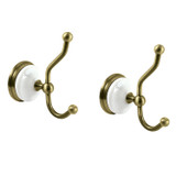 Kingston Brass BAK1117AB Victorian 2-Piece Robe Hook, - Antique Brass