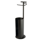 Kingston Brass CC2030 Continental Freestanding Toilet Paper Holder with Roll Storage and Phone Stand, - Matte Black