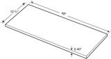 Swanstone SB01248.010 Shower Bench - 48 inch Wide - White