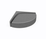 Swanstone Corner Shower Seat in Ash Gray - 16 5/16" L x 16 5/16" W - CS01616.203