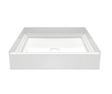 Swanstone VP3232CPAN.010 Solid Surface Alcove Shower Pan with Center Drain in White