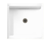 Swanstone 32 x 32 Veritek Alcove Shower Pan with Center Drain in White - FF03232MD.010