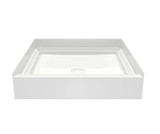 Swanstone 36" x 36" x 6" Solid Surface Alcove Shower Pan with Center Drain in White - VP3636CPAN.010