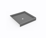 Swanstone 36 x 36 Alcove Shower Pan with Center Drain - Ash Gray - SF03636MD.203