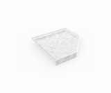 Swanstone 36 x 36 Corner Shower Pan with Center Drain in Ice - SN00036MD.130