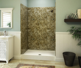 Swanstone VP4834CPAN.010 48" x 34" x 6" Solid Surface Alcove Shower Pan with Center Drain in White