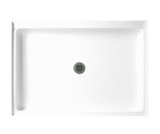 Swanstone 34 x 48 Alcove Shower Pan with Center Drain in White - SF03448MD.010