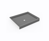 Swanstone 34 x 42 Alcove Shower Pan with Center Drain - Ash Gray - SF03442MD.203