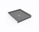 Swanstone 42 x 36 Alcove Shower Pan with Center Drain - Ash Gray - SF04236MD.203