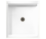 Swanstone 42 x 36 Alcove Shower Pan with Center Drain in White - SF04236MD.010
