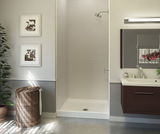 Swanstone VP4242CPAN.010 42" x 42" x 6" Solid Surface Alcove Shower Pan with Center Drain in White