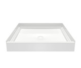 Swanstone VP4242CPANNS.018 Solid Surface Alcove Shower Pan with Center Drain in Bisque