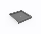 Swanstone 36 x 36 Corner Shower Pan with Center Drain - Ash Gray - SD03636MD.203