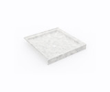 Swanstone 36 x 36 Corner Shower Pan with Center Drain in Ice - SD03636MD.130