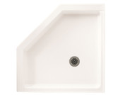 Swanstone FN00038MD.010 38 x 38 Veritek Corner Shower Pan with Center Drain in White