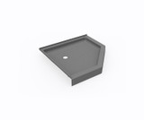 Swanstone 38 x 38 Corner Shower Pan with Center Drain in Ash Gray - SN00038MD.203