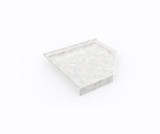 Swanstone 38" x 38" Corner Shower Base / Pan with Center Drain in Ice - SN00038MD.130
