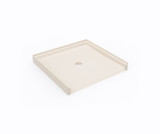 Swanstone 37 x 38 Alcove Shower Pan with Center Drain in Tahiti White - SF03738MD.011