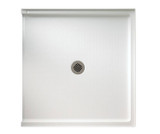 Swanstone SF03738MD.010 37 x 38  Alcove Shower Pan with Center Drain in White