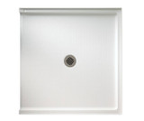 Swanstone 37" x 38" Alcove Shower Base / Pan with Center Drain in White - SF03738MD.010