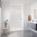 Swanstone FF03850ND.010 ANSI B Veritek Alcove Shower Base with Center Drain in White