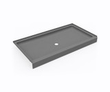 Swanstone 32 x 60 Alcove Shower Pan with Center Drain - Ash Gray - SF03260MD.203