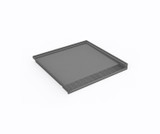 Swanstone ST03838.203 38 x 38 Performix Alcove Shower Pan with Center Drain - Ash Gray