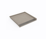 Swanstone 38 x 38 Performix Alcove Shower Pan with Center Drain - Limestone - ST03838.218