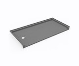 Swanstone SB03060RM.203 30 x 60  Alcove Shower Pan with Right Hand Drain Ash Gray