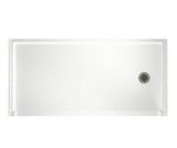 Swanstone 30 x 60 Alcove Shower Pan with Right Hand Drain in White - SB03060RM.010