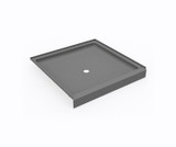 Swanstone 42 x 42 Alcove Shower Pan with Center Drain - Ash Gray - SF04242MD.203