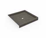 Swanstone SF04242MD.209 42 x 42  Alcove Shower Pan with Center Drain Charcoal Gray