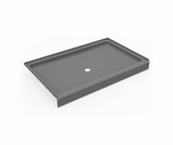 Swanstone 34 x 54 Alcove Shower Pan with Center Drain - Ash Gray - SF03454MD.203