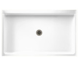 Swanstone 34" x 54" Veritek Alcove Shower Base / Pan with Center Drain in White - FF03454MD.010