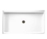 Swanstone 34 x 60 Veritek Alcove Shower Pan with Center Drain in White - FF03460MD.010