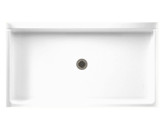 Swanstone 34 x 60 Alcove Shower Pan with Center Drain in White - SF03460MD.010