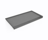 Swanstone 34 x 62 Performix Alcove Shower Pan with Center Drain - Ash Gray - SB03462.203