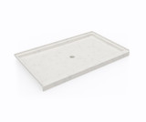 Swanstone SF03660MD.221 36 x 60 Alcove Shower Pan with Center Drain - Carrara