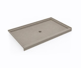 Swanstone SF03660MD.218 36 x 60 Alcove Shower Pan with Center Drain - Limestone