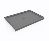 Swanstone 42 x 60 Alcove Shower Pan with Center Drain - Ash Gray - SF04260MD.203