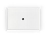 Swanstone 42" x 60" Veritek Alcove Shower Base / Pan with Center Drain in White - FF04260MD.010