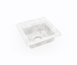 Swanstone 15 x 15 Undermount Or Drop-In Entertainment Sink in Ice - BS01515.130