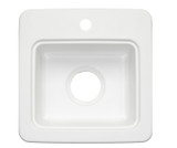 Swanstone BS01515.010 15 x 15 Undermount Or Drop-In Entertainment Sink in White
