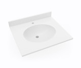 Swanstone Ellipse 17 x 19 Single Bowl Vanity Top in White - VT01719.010