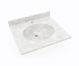 Swanstone Ellipse 19 x 25 Single Bowl Vanity Top in Ice - VT01925.130