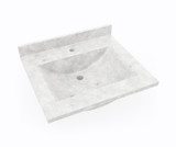 Swanstone Contour 22 x 25 Single Bowl Vanity Top in Ice - CV02225.130
