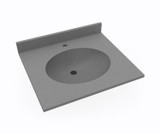Swanstone Ellipse 22 x 25 Single Bowl Vanity Top in Ash Gray - VT02225.203
